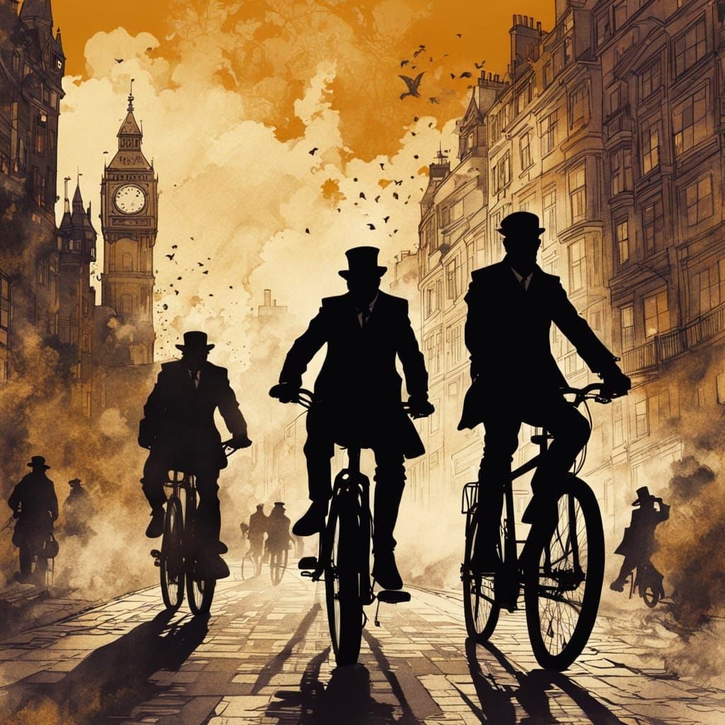 Steampunk Bicyclists Ride Through London in a Fantastical Sc...