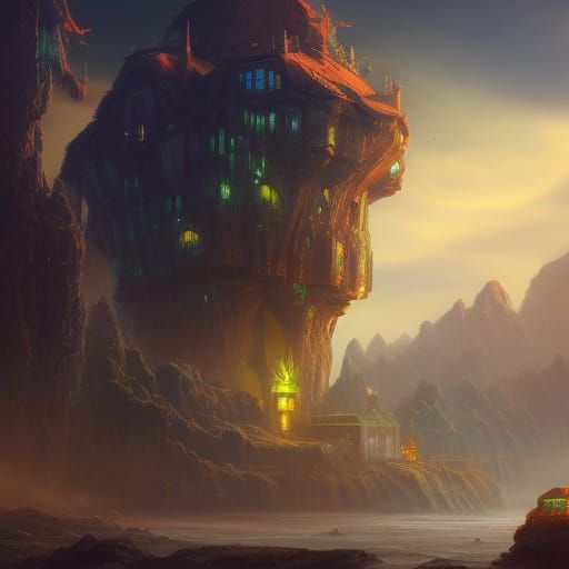 Detailed Matte Painting of Plumbogummite
