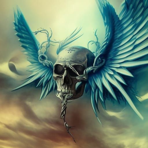 Hyperrealistic Skulls Personifying Love, Victory, Sleep, and...