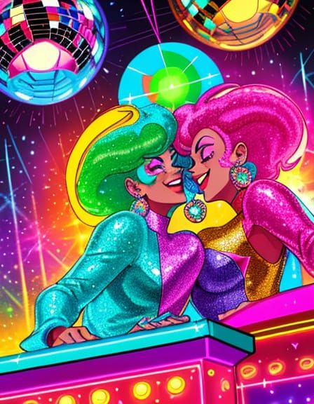 Disco Dance Party with Mirror Ball