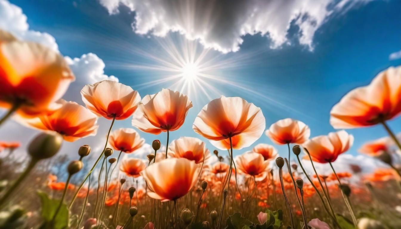 Poppies in Heavenly Light