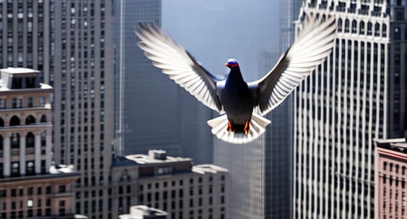 Pigeon's-Eye View of New York City
