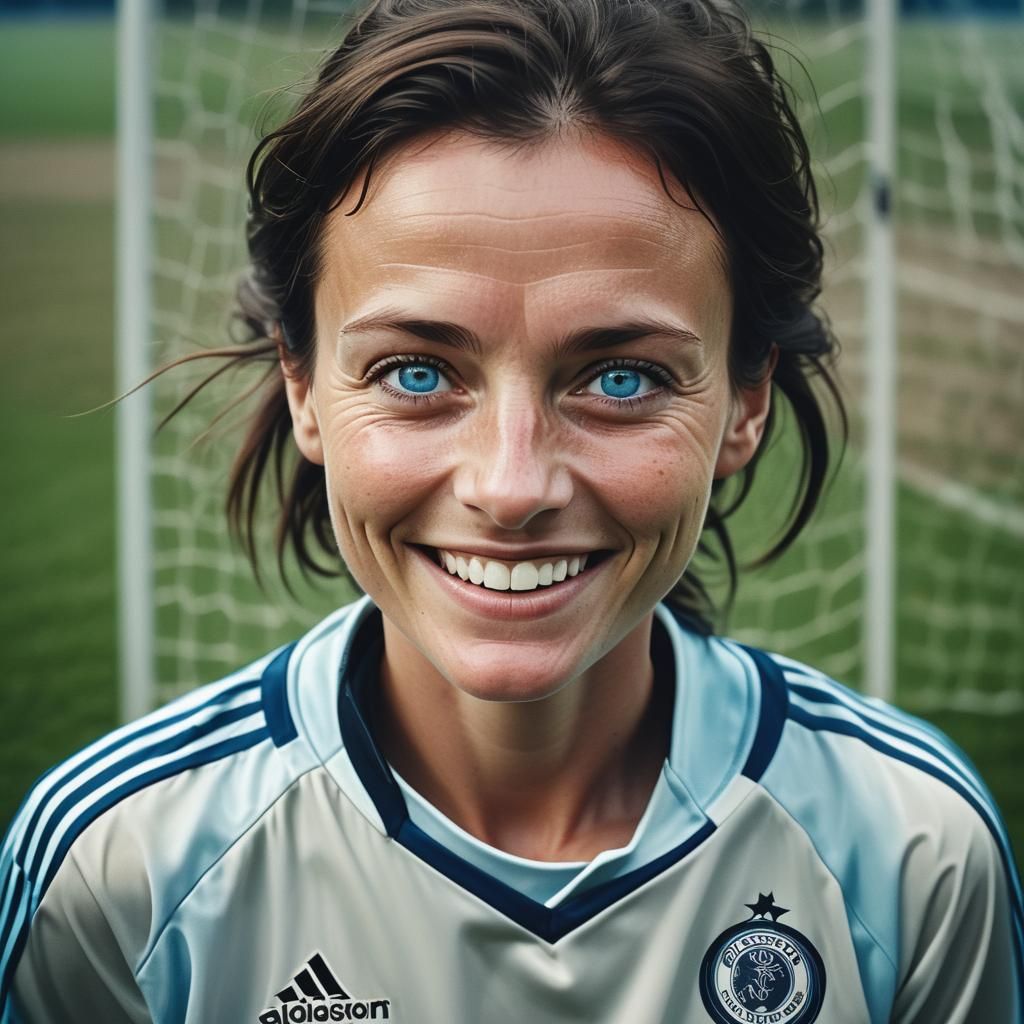 German Soccer Player Portrait in Cinematic Style