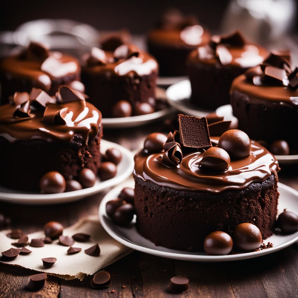 Delicious Chocolate Cakes in Professional Photography