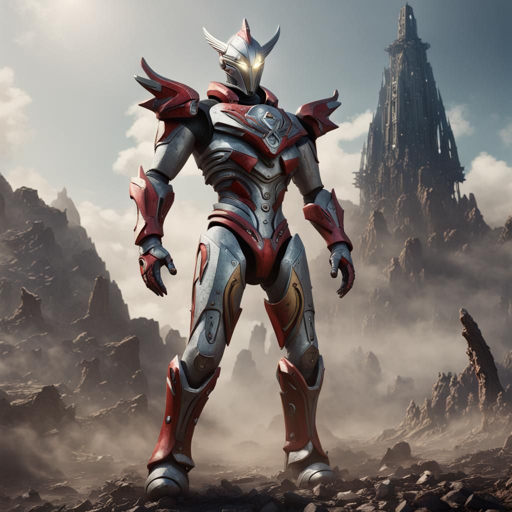 Ultraman in Warhammer 40k: Detailed Matte Painting