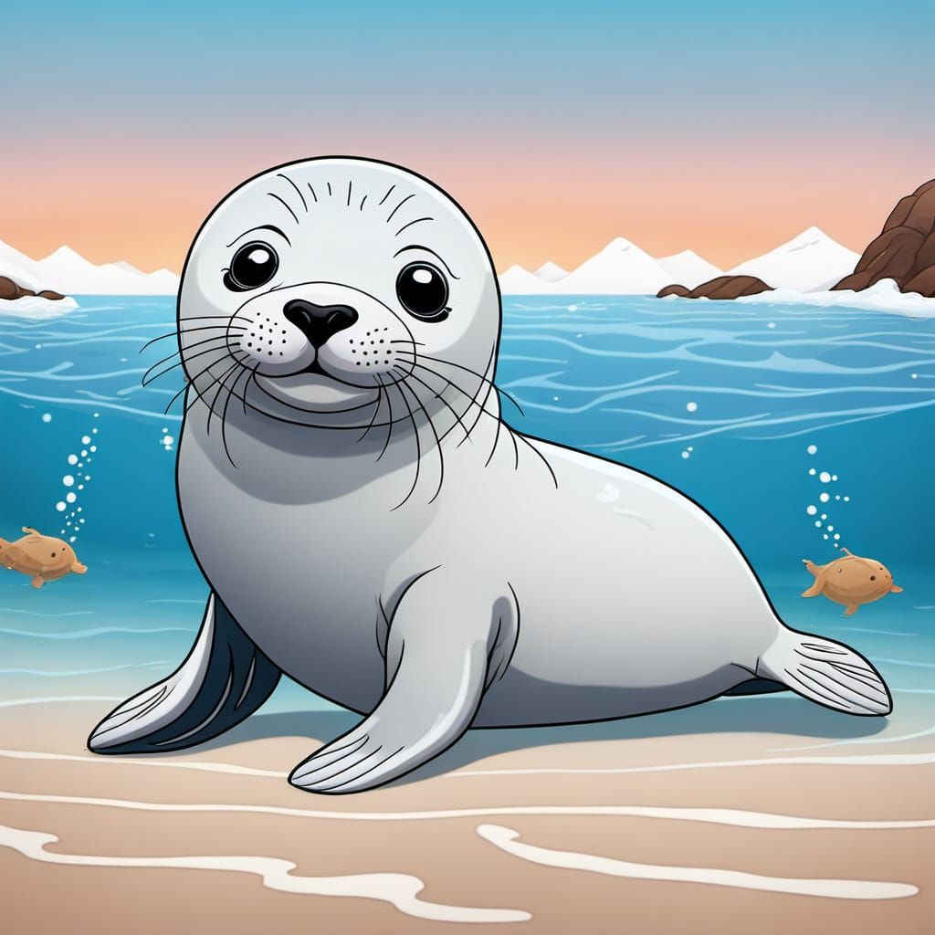 Cute seal cartoon