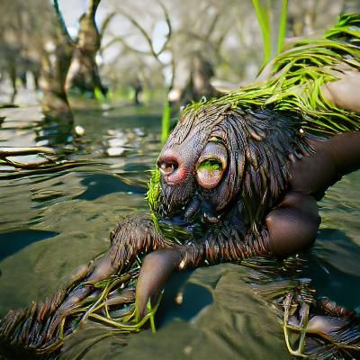 Polished Unreal Engine Swamp Creature With Many Eyes
