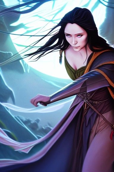 Arwen in Anime Style Concept Art