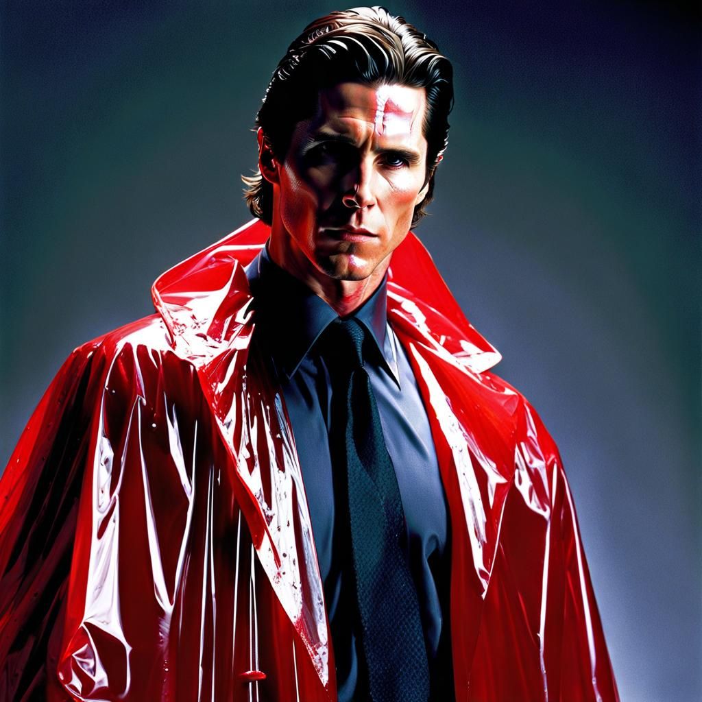 Christian Bale as Patrick Bateman Hyperrealistic Portrait