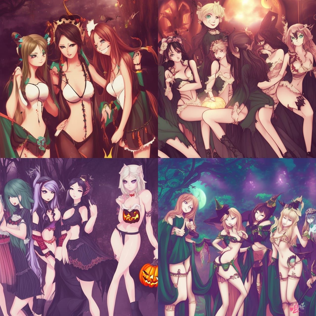 Halloween Festival: Fantasy Characters in Anime Style