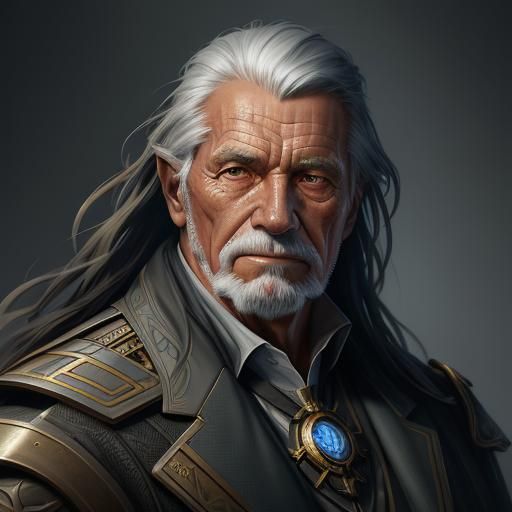 Hyperdetailed Portrait of 100-Year-Old Man