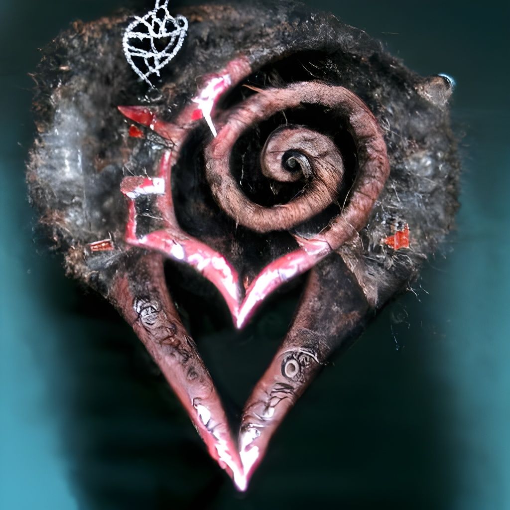 Mad Love Sigil: Gothic Heart in Spiral