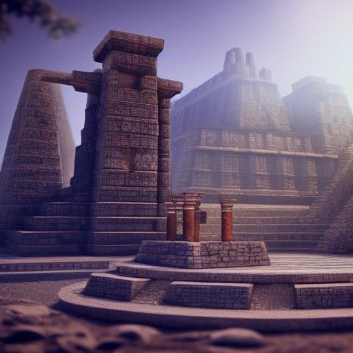 Runic Aztec Temple Concept Art