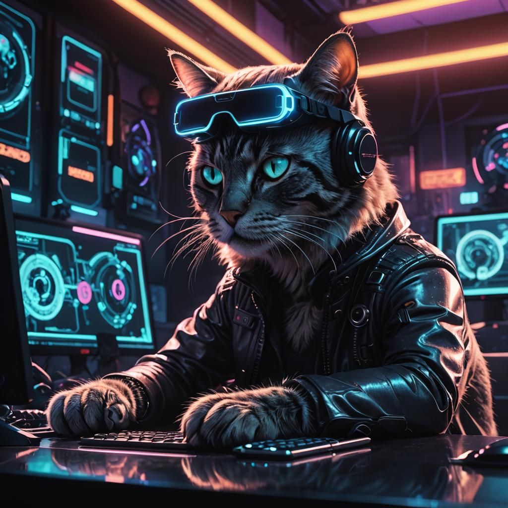A cat hacker