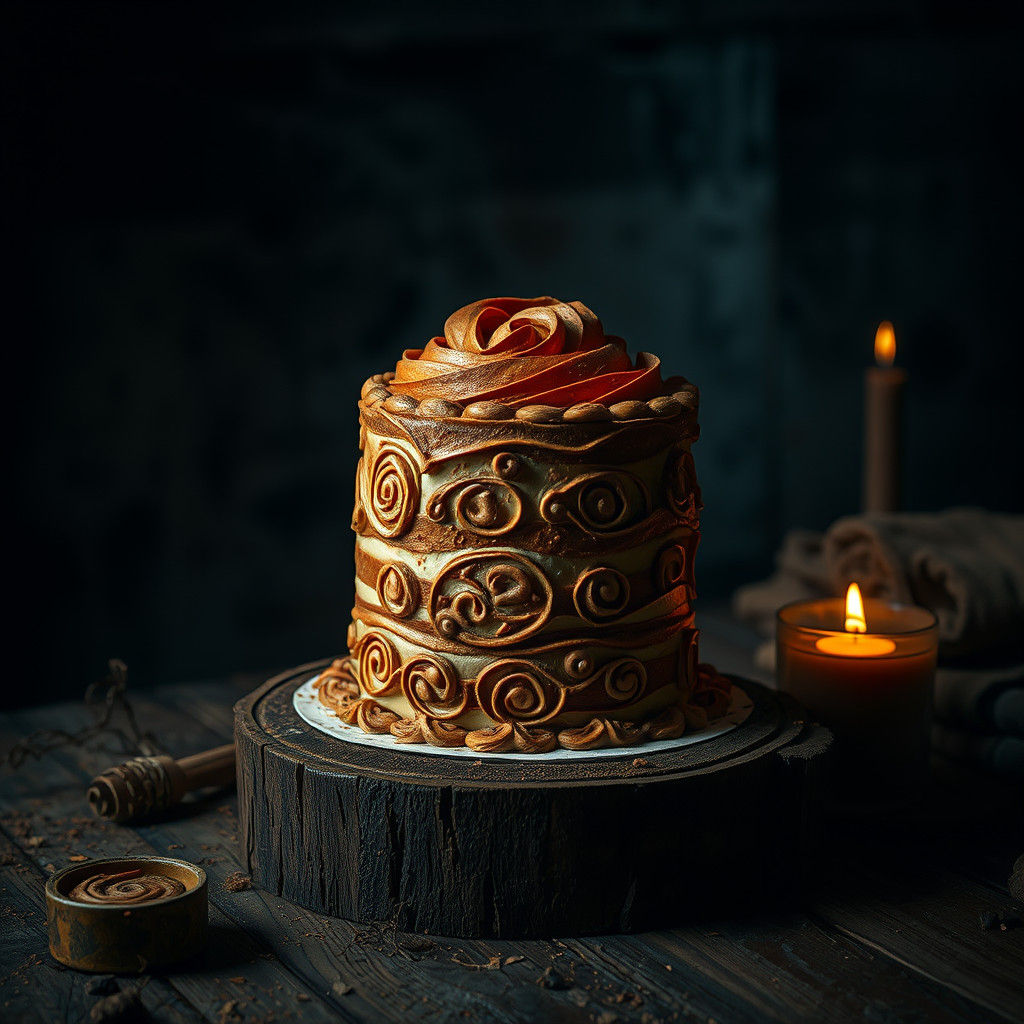 A curiously cinnamon layered cake
