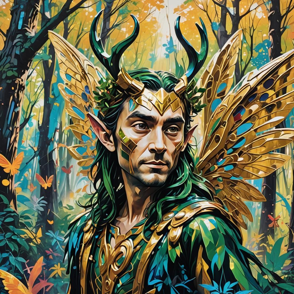 Ra Watches Loki Dance with Fairies in Graffiti Art