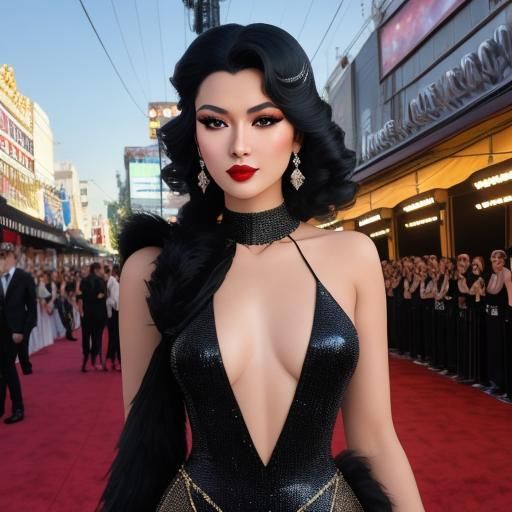 Femme Fatale at Movie Premiere, Vargas Style