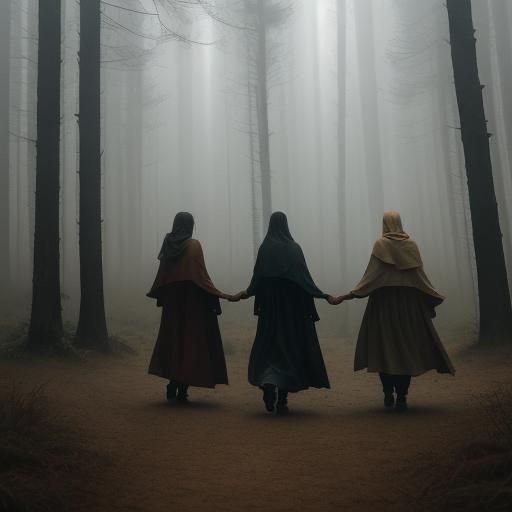 Mystical Forest Walk at Dusk: Cinematic Film Still