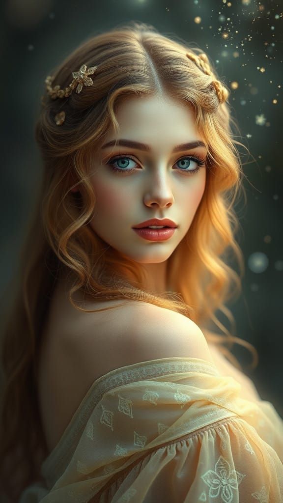 Ethereal Goddess with Celestial Beauty