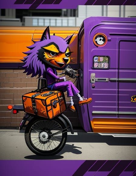 Vibrant Cartoon Character in Epic, Intricately Detailed Styl...