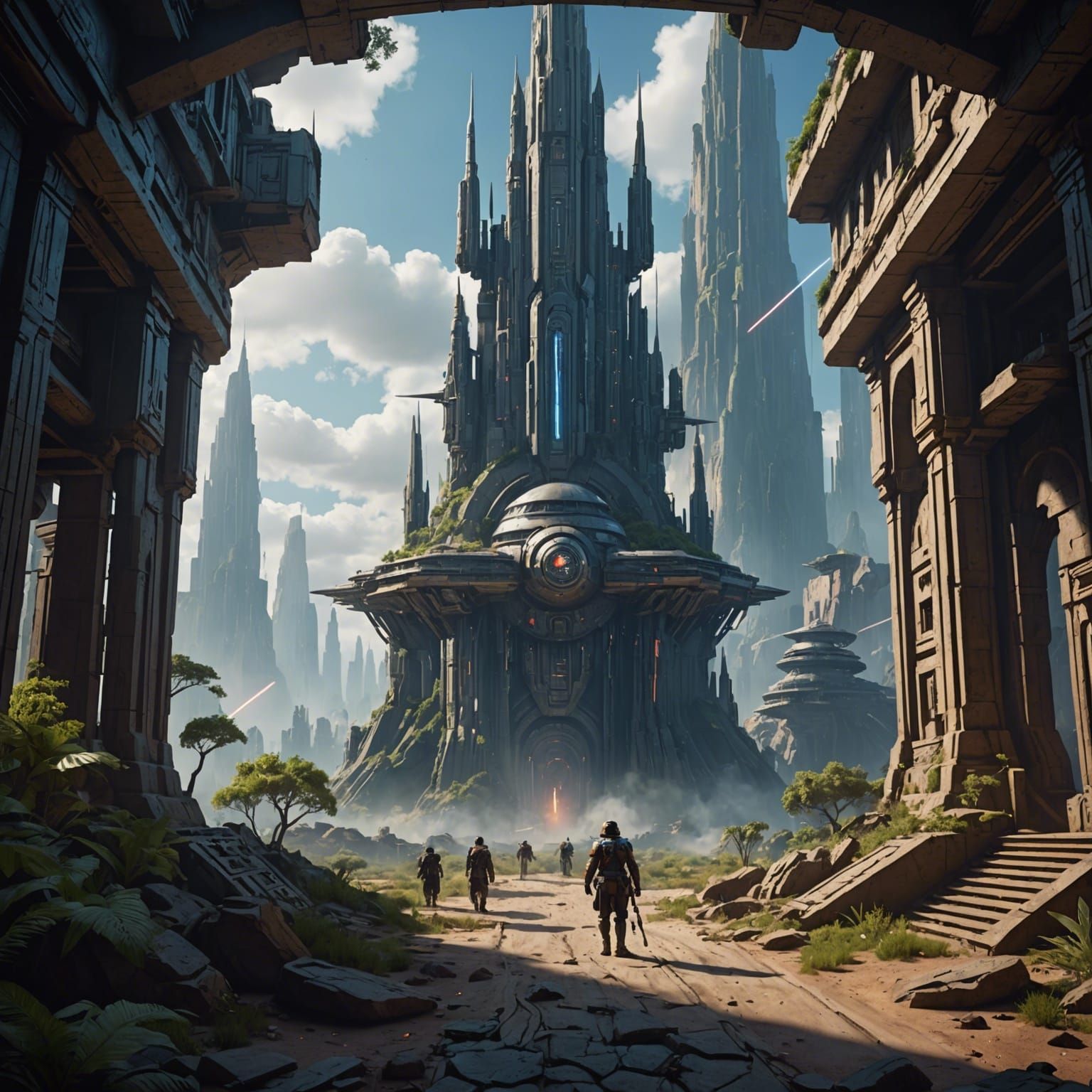 Fantastical Matte Painting in Deep Color