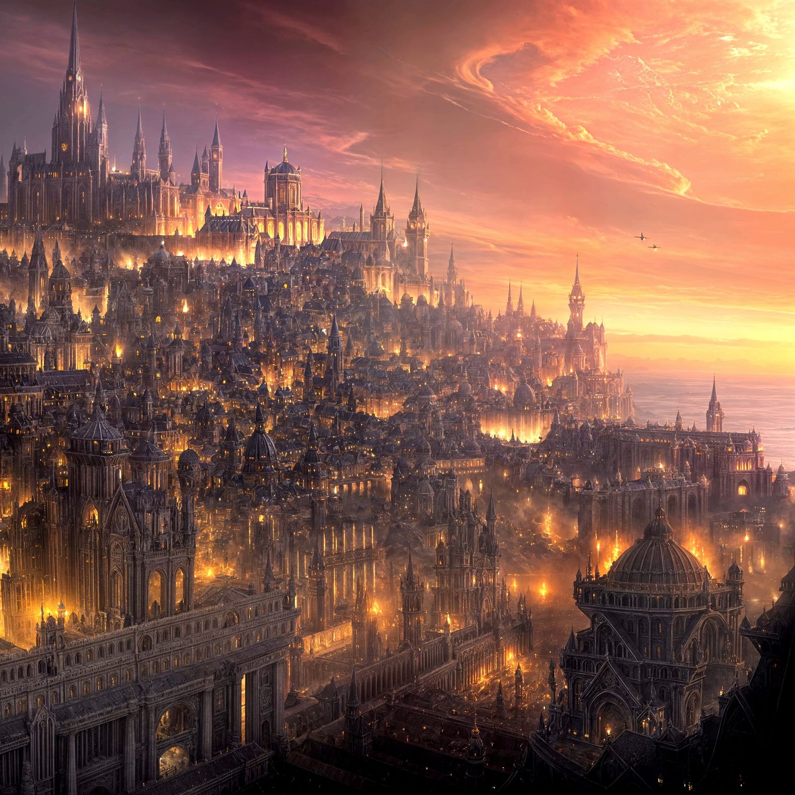 Stormwind at Night: Epic Cinematic Cityscape