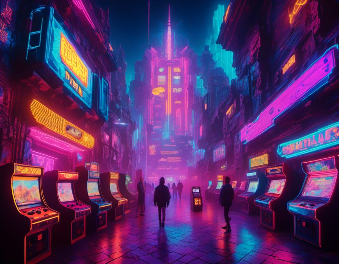 Howard the Duck in Neon 80s Arcade