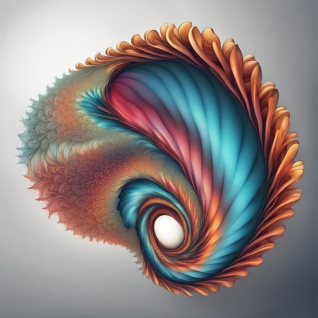 surreal adorned colorful fractal element