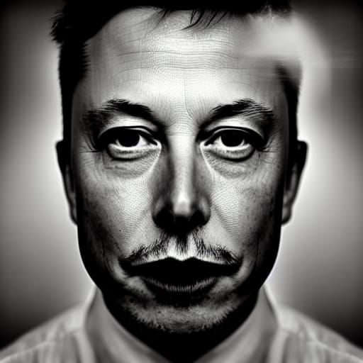 Elon Musk Portrait in Style of Jeffries and Mann