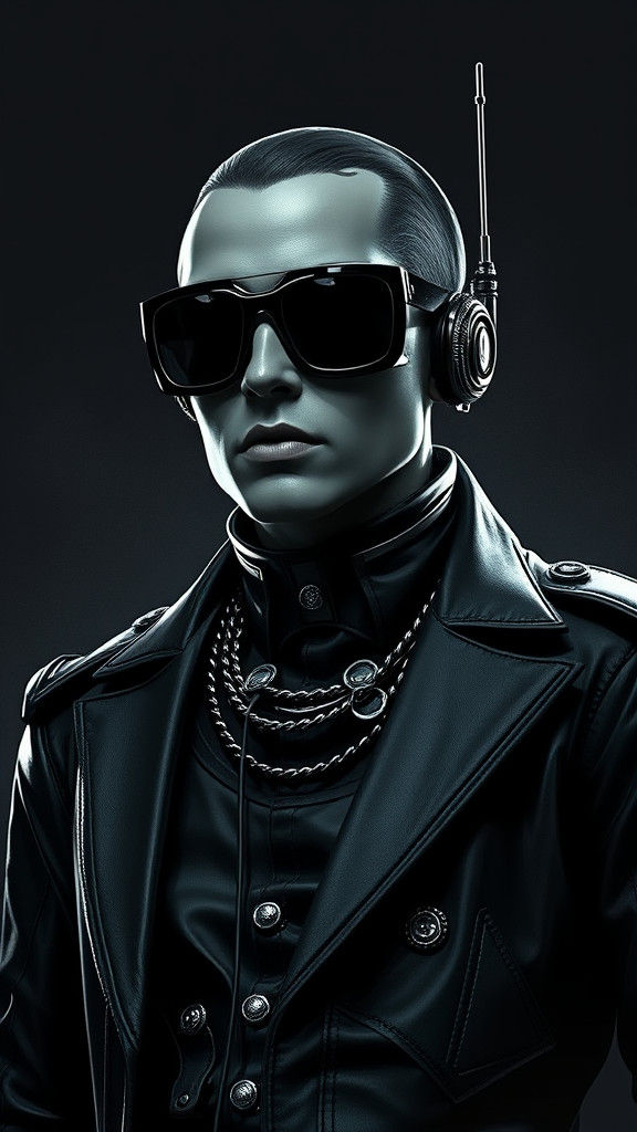 Gothic Cyborg in Dark Surrealist Style