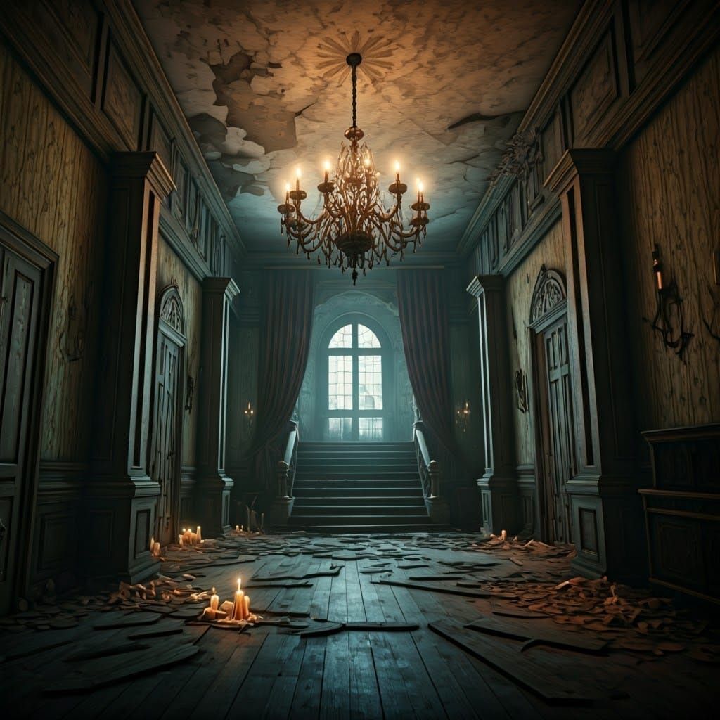 Ominous Abandoned Mansion Concept Art
