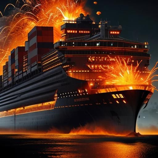 Dramatic Molten Metal Freighter in Fiery Reaction