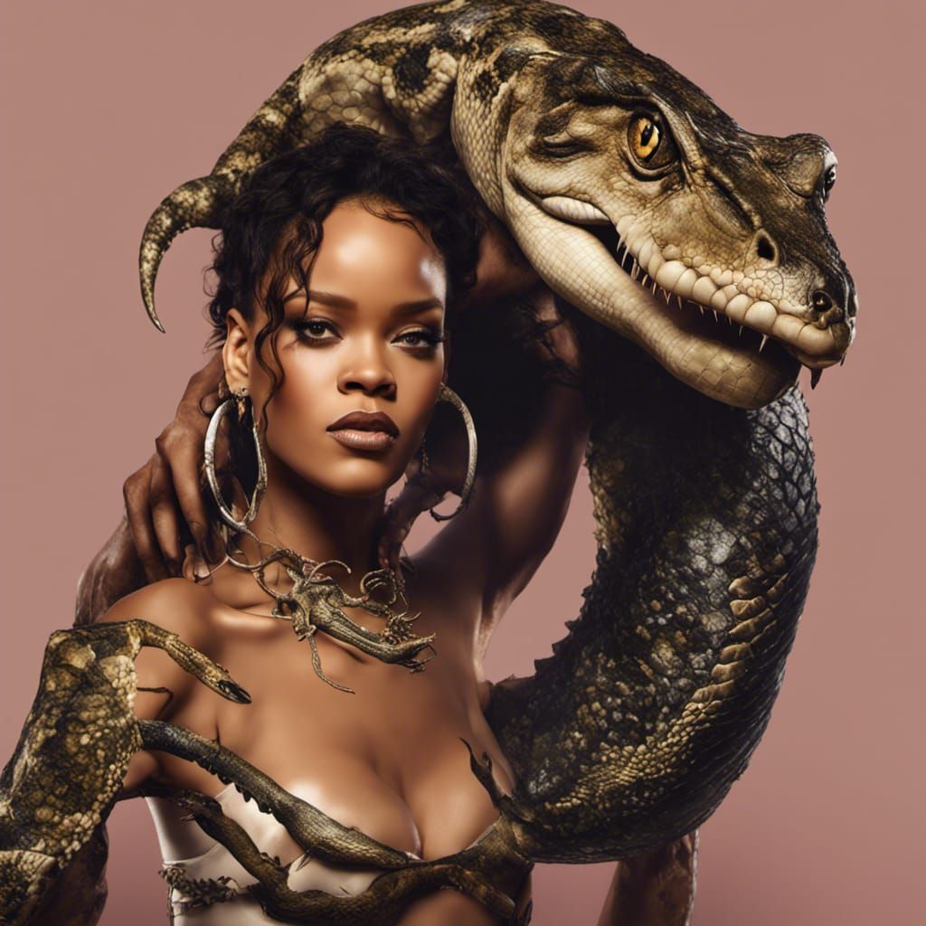 The reptile tamer Rihanna