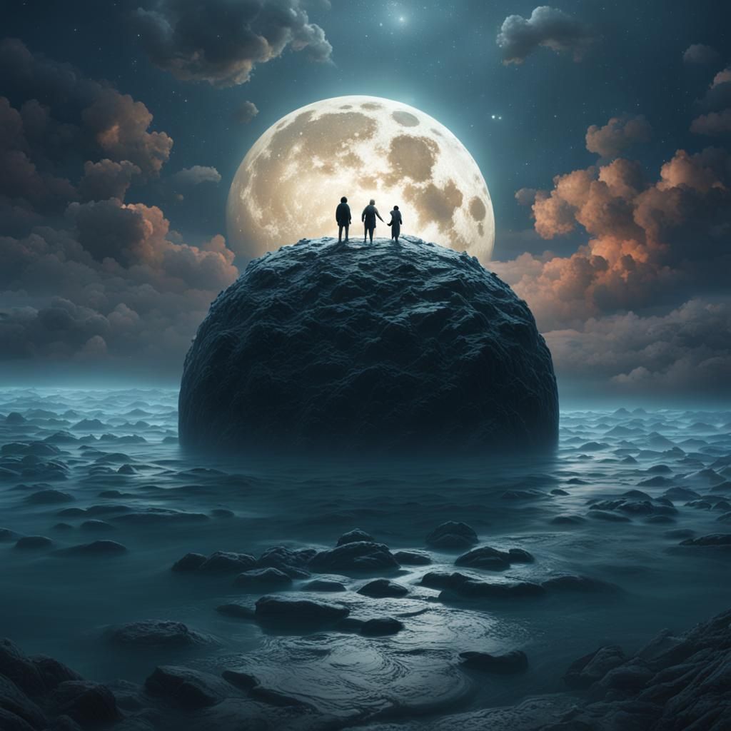 Fantastical Sky Object in Detailed Matte Painting