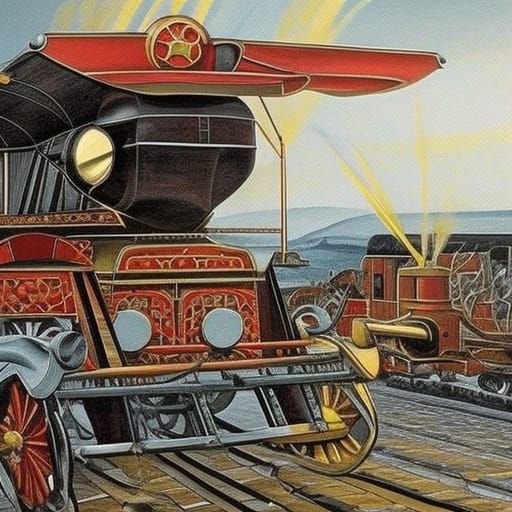 Spitfire vs Messerschmitt in Art Deco Style