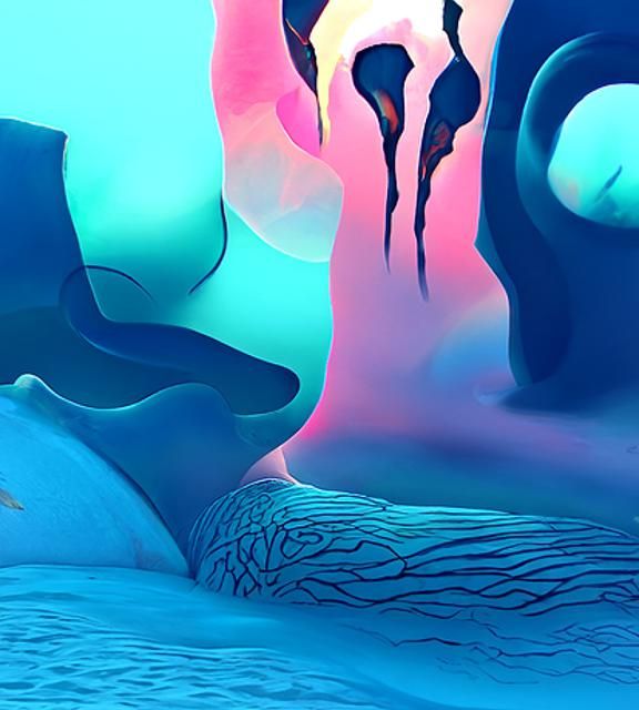 Psychedelic Cartoon Cat Graffiti Art