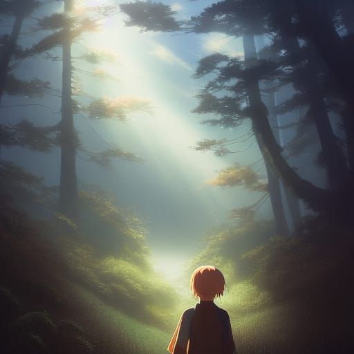 Ethereal Fate Severing Ties: Gouache Painting