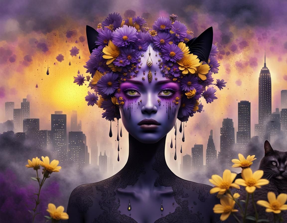 Dual-Faced Figure in Surreal Digital Art