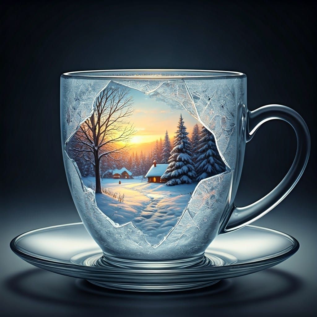 Winter Wonderland Through Frosty Glass