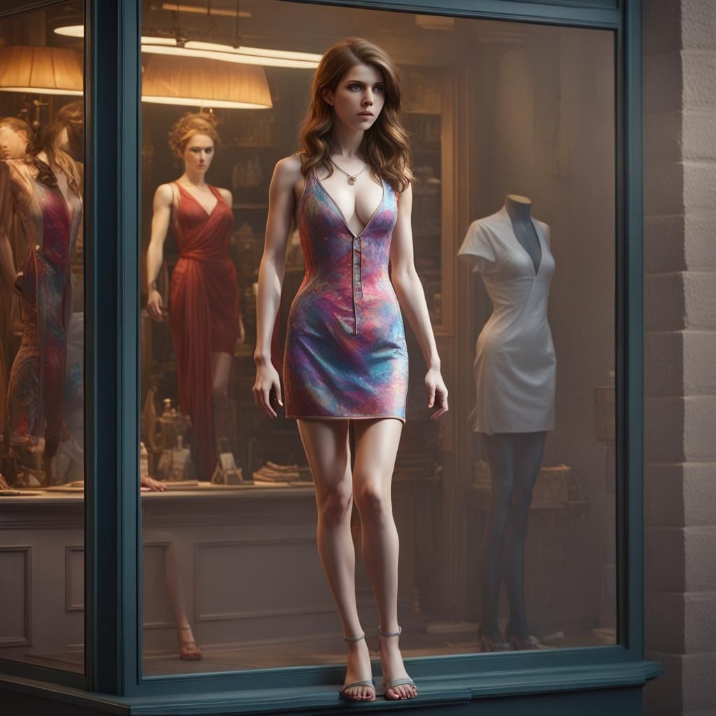 Anna Kendrick Mannequin Concept Art in Store Window