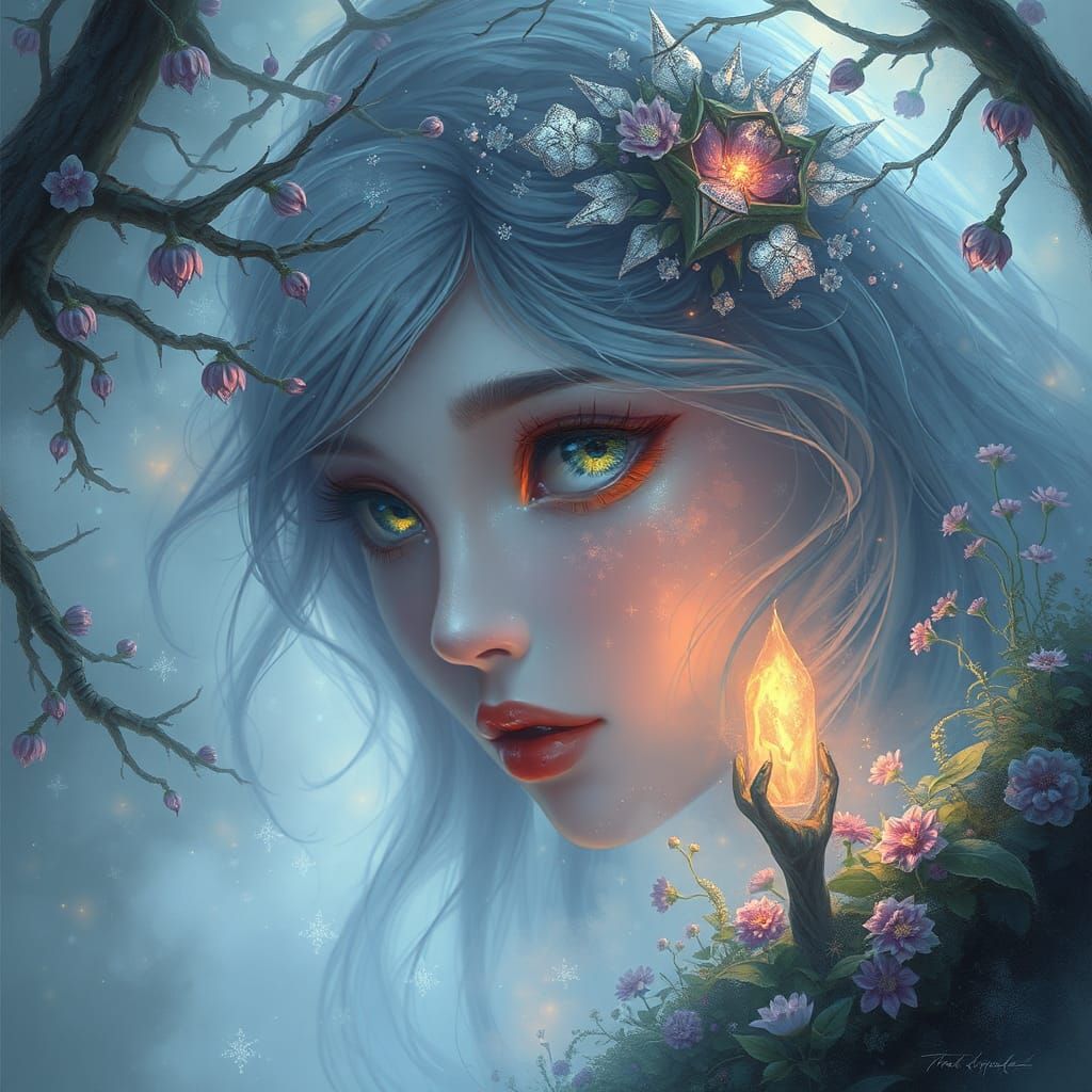 Shattered Fairy Tales Reflected in Her Eyes