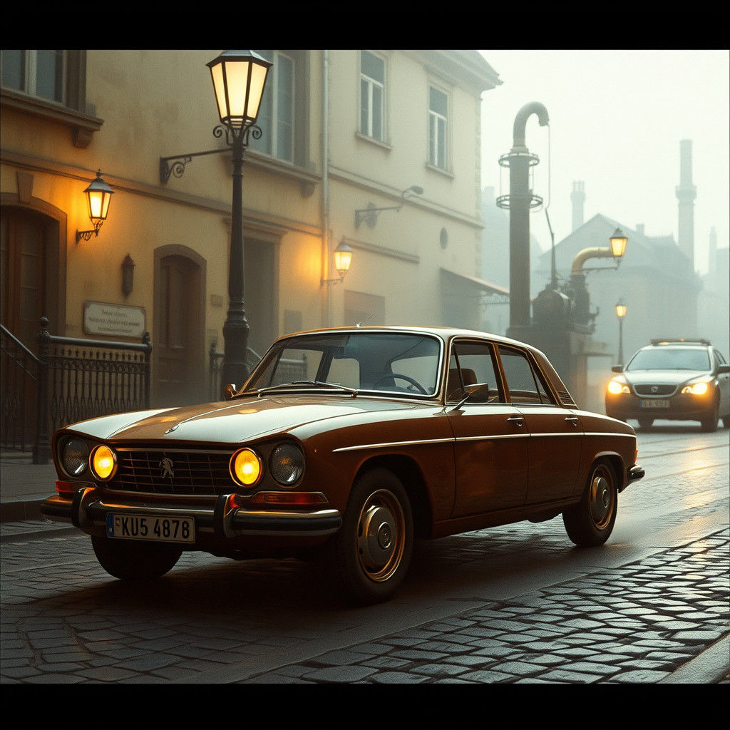 Dieselpunk Peugeot Cruises Through French Village