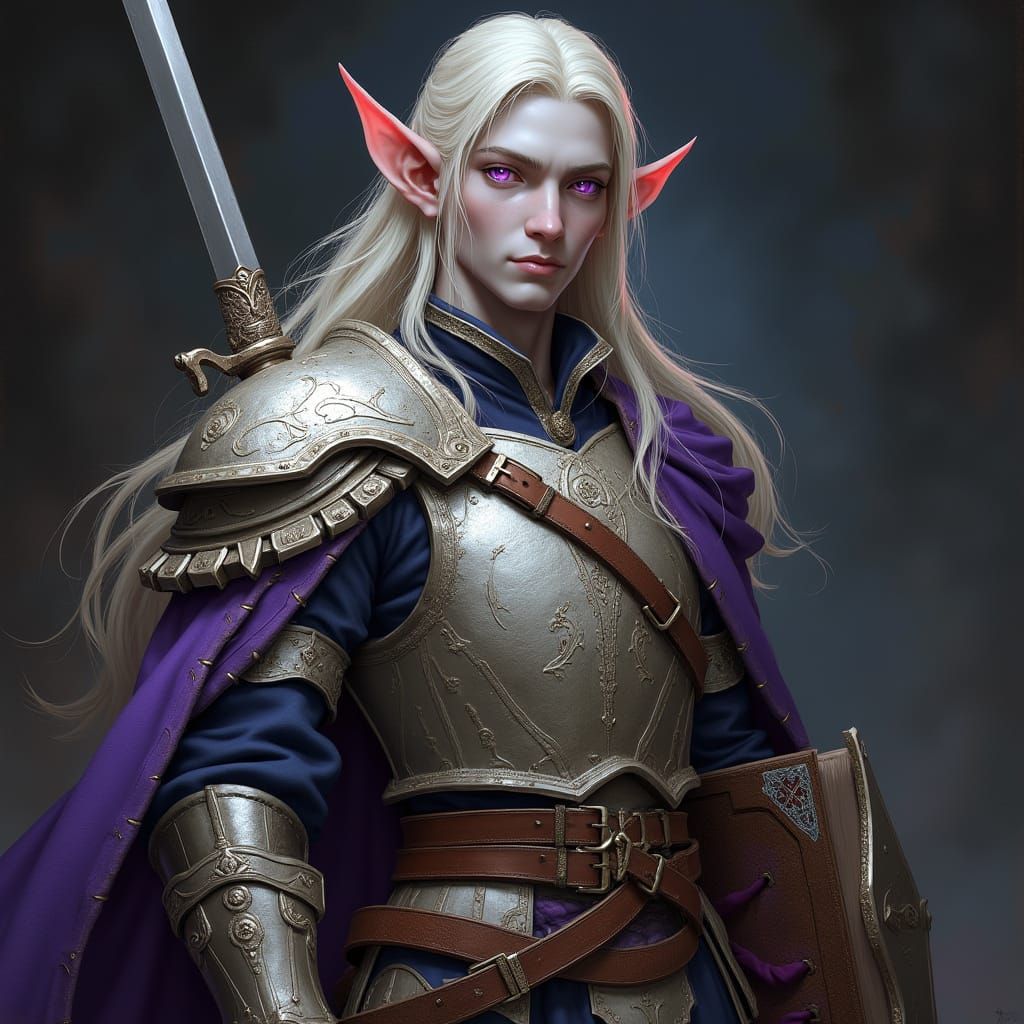 Elegant Forgotten Realms Elf in Leather Armour