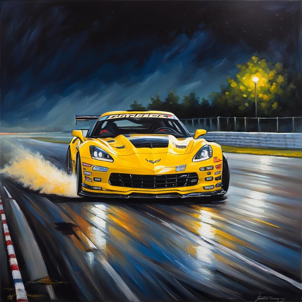 Corvette Z06 Night Drifting