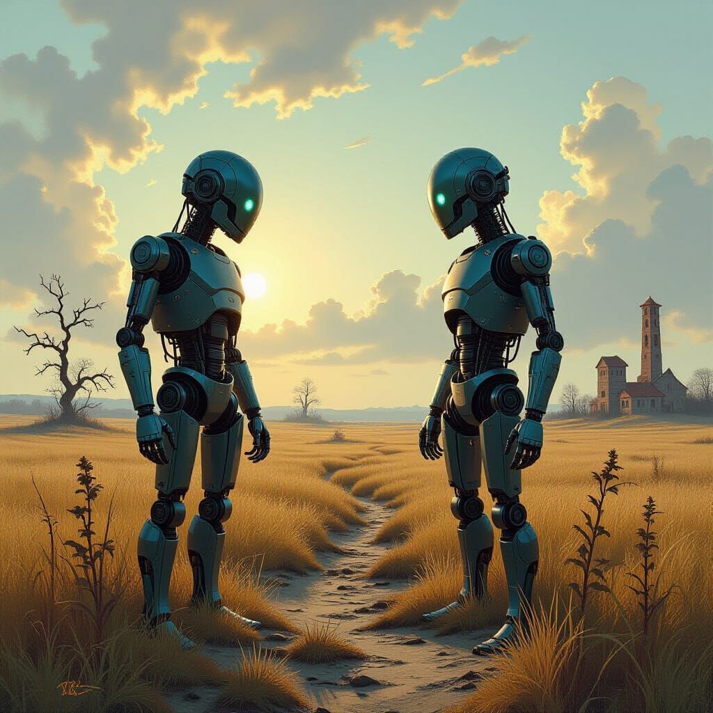 Robotic Neighbors in a Desolate Field: Horror Art