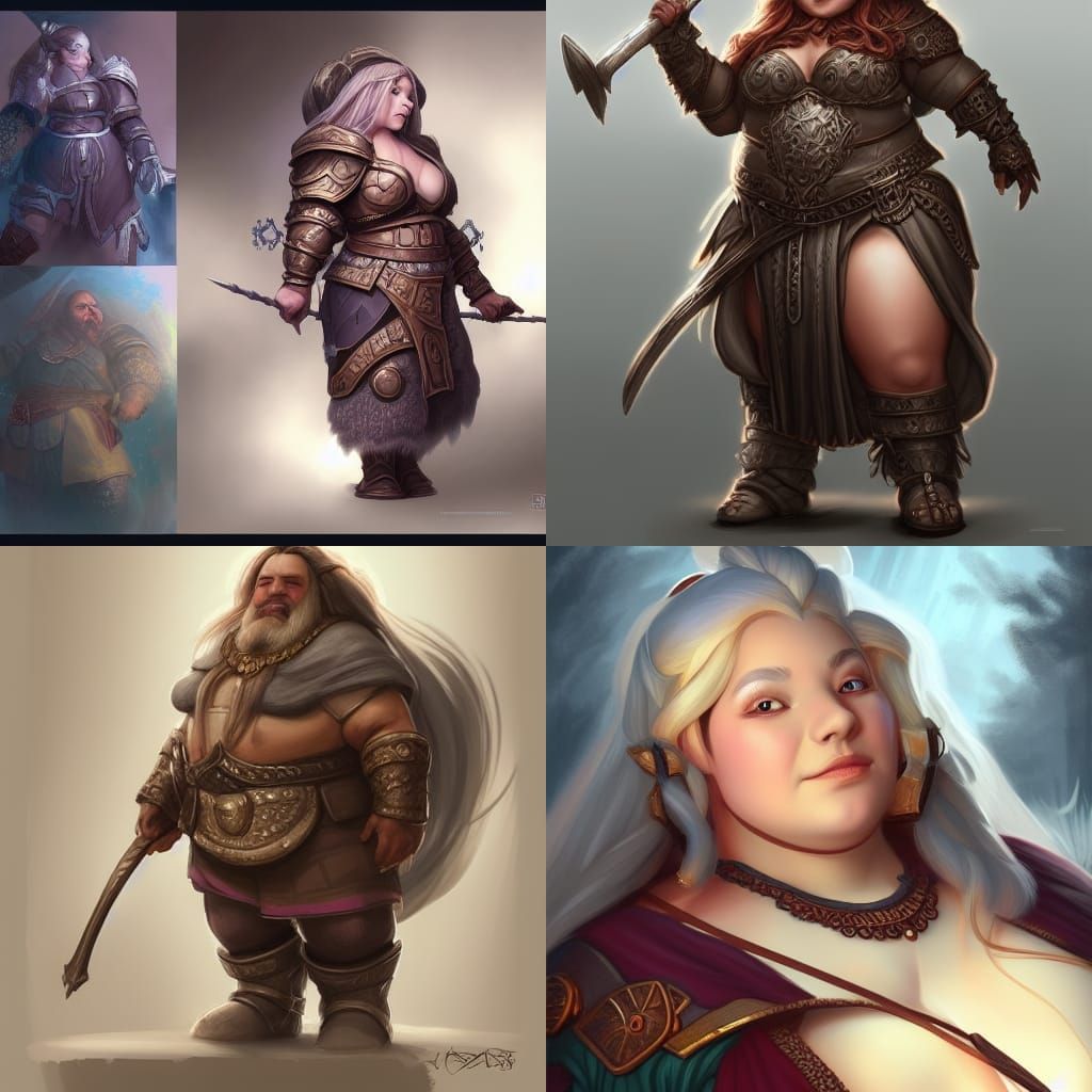 Female Dwarf Cleric Concept Art in Artgerm Style