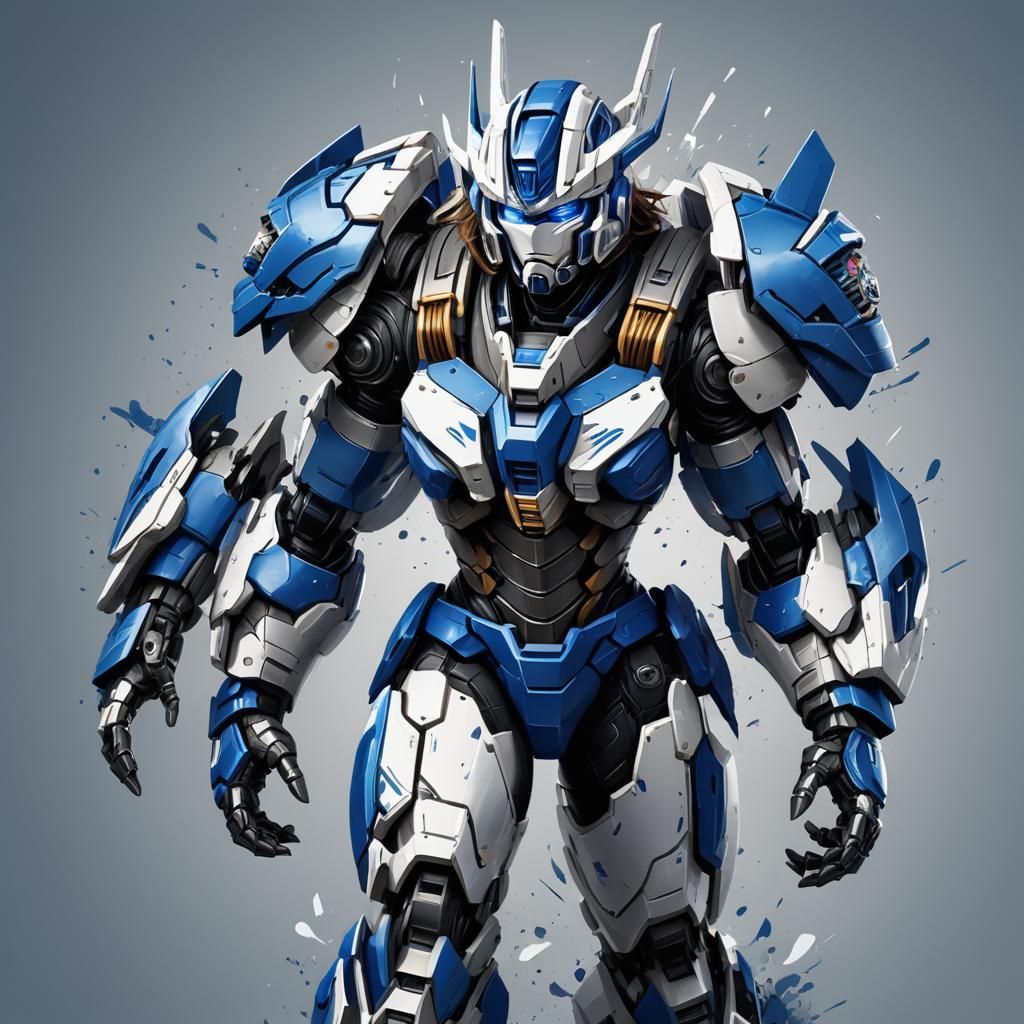 Mighty Transformer Woman Mascot in Rugby Style