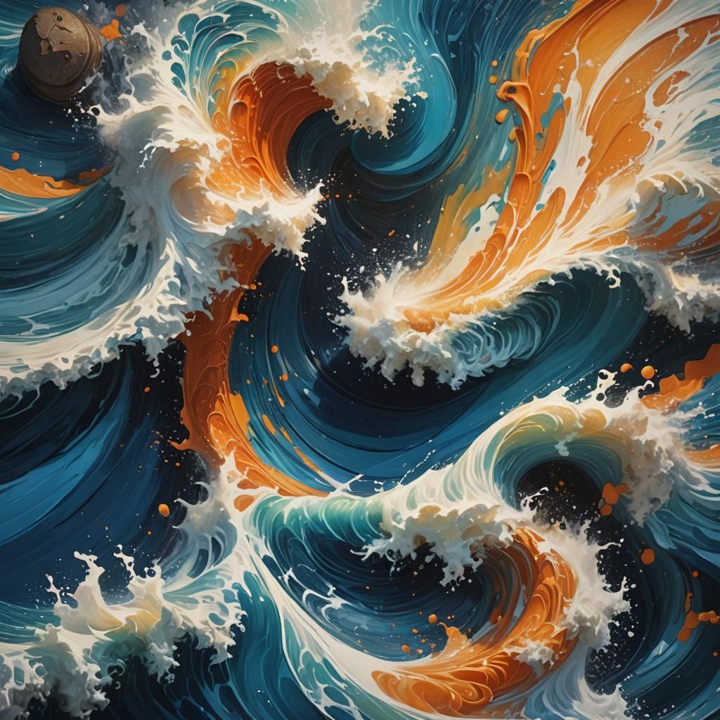 Wave Painting Bursts to Life: Digital Fantasy Art