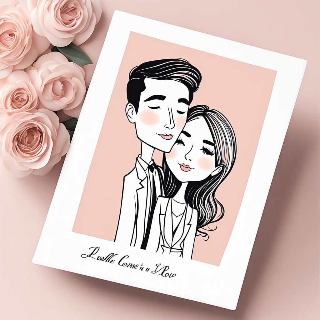 Elegant Doodle Sketch of Falling in Love