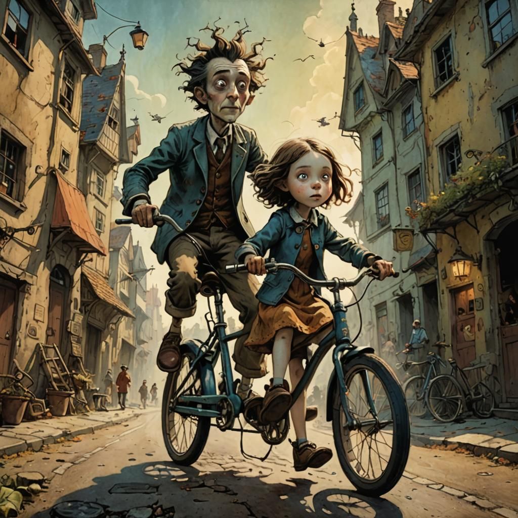 Brother Teaches Sister to Ride: Art Brut Style